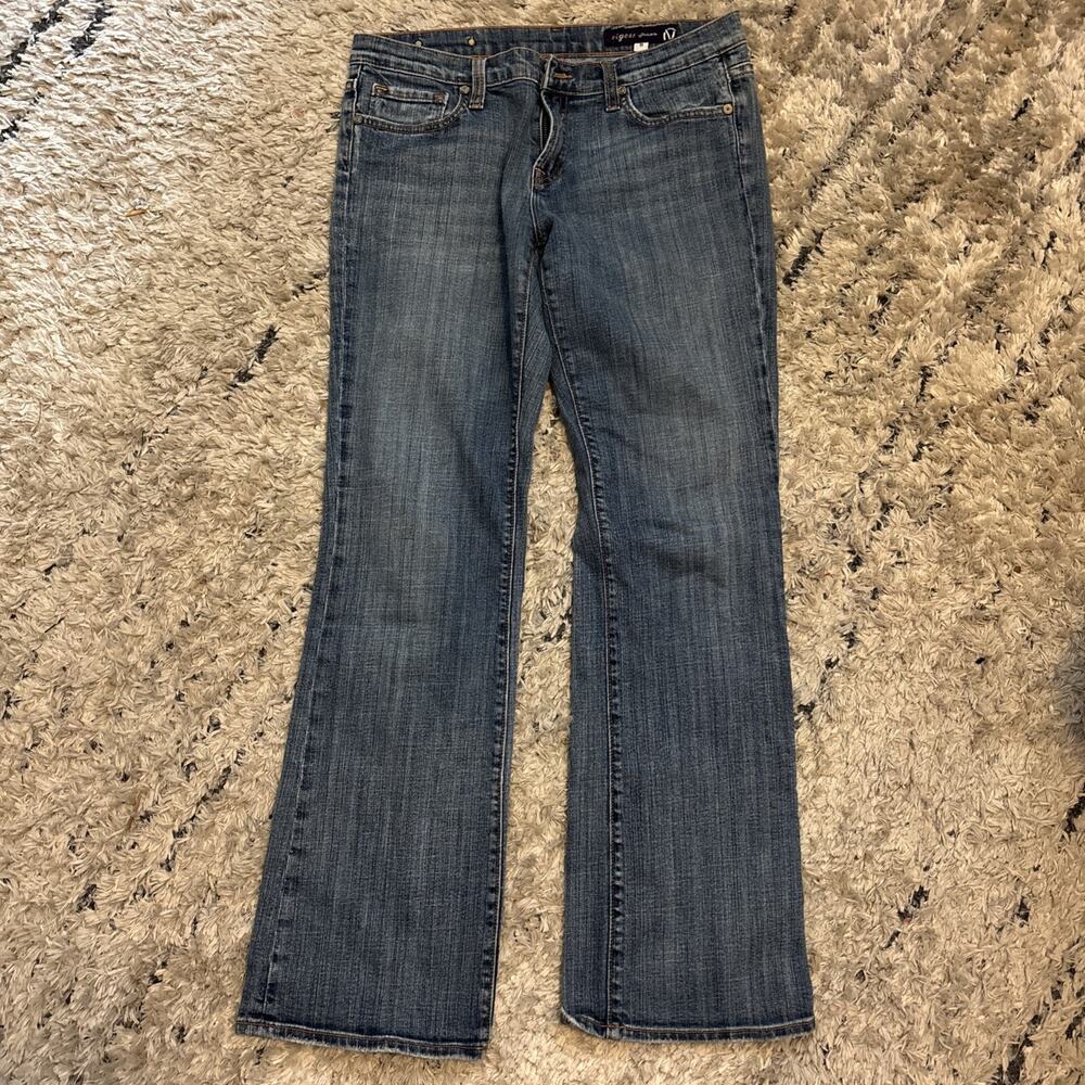VIGOSS Bootcut Jeans Women's Medium Wash Denim Low Rise Flap Pockets Sz 11